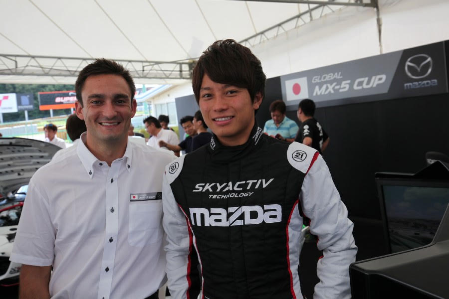 With Tsutsumi-san, one of the young drivers that will be competing at the Global Invitational at MRLS next month!