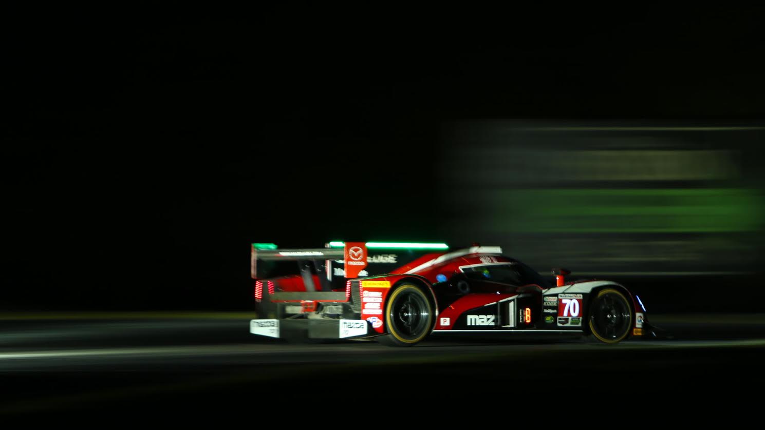 Racing into the night at Petit LeMans.