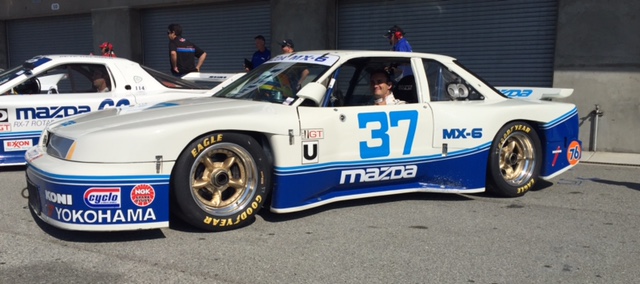 Strapping into the Mazda MX-6 for the first time.