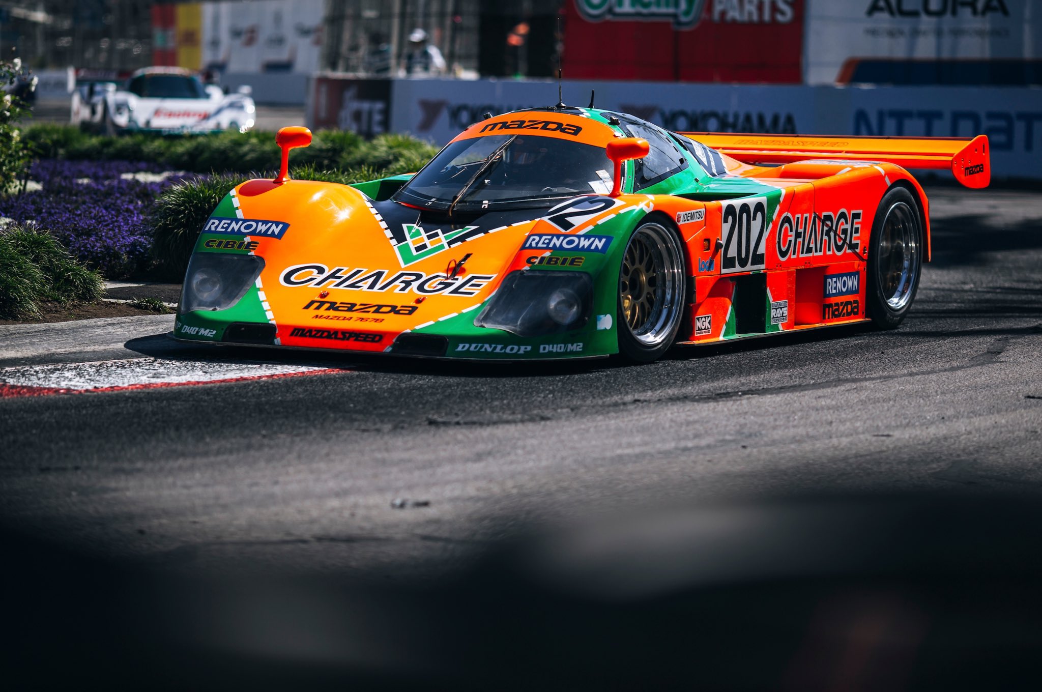 The 767 and 787 were both part of Mazdas GTP heritage and vintage race offering from the Long Beach weekend.