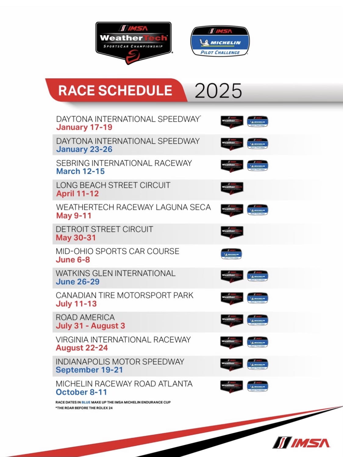 In addition to the action on the track, we also got a surprise announcement from IMSA with the 2025 racing schedule! This is incredibly early in the year to do this, but it shows the strength and momentum that IMSA has with its teams and stakeholders. 